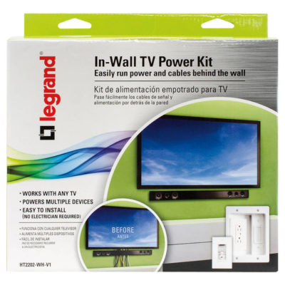 No more wires with the Legrand In-Wall TV Power Kit